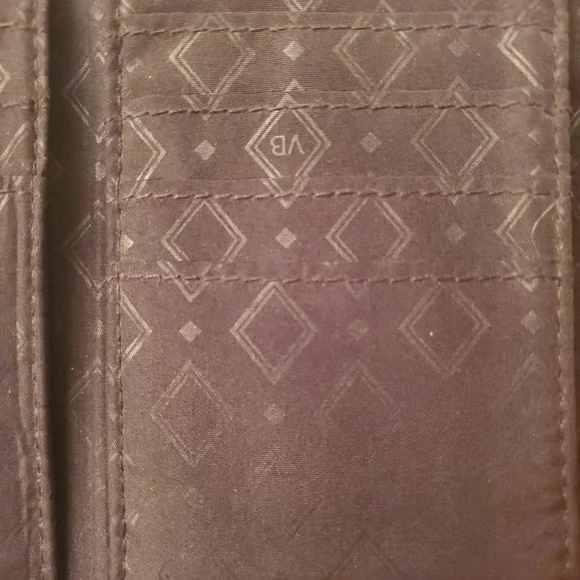 Vera Bradley Trifold Wallet Black Floral Pattern - Picture 5 of 5